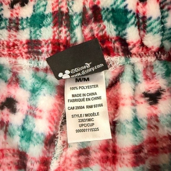 Disney Mickey & Minnie Christmas Adult Unisex Pajama Set Size M NWT - Picture 6 of 6